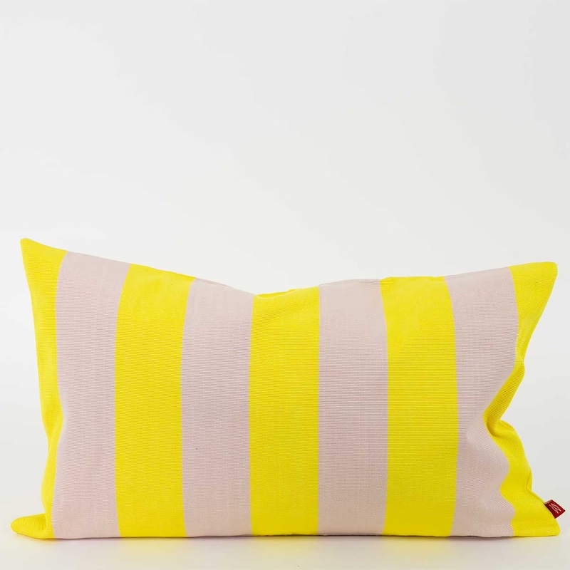 CARLA Kissen, 30 x 50 cm, light pink/yellow, inkl. Federfüllung