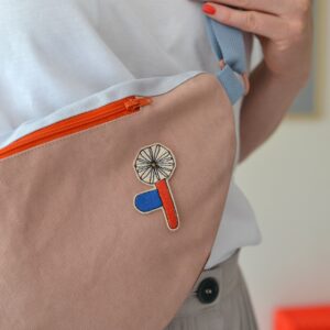 Mohn Dünne Grüne Linie Gedenktag Bestickt Aufnäher Oder Bügelbild Patch