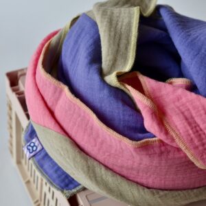 Quadrat-Halstuch, 130 x 130cm, bubblegum/beige/lilac