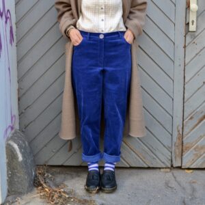 Cordhose MOM Fit 2024, Farbe royalblue Gr. 40