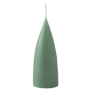 cone shaped candle, 16 cm, Farbe dark reseda green