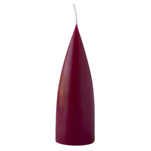 cone shaped candle, 16 cm, Farbe light bordeaux
