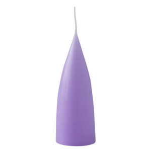 cone shaped candle, 16 cm, Farbe pastel purple