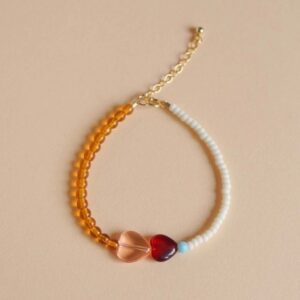 HEARTFELT Armband pink / burgundy