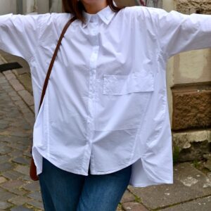 Kurzhemd "boyfriend", Farbe Weiss