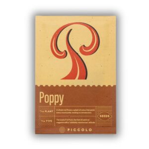 BOTANICAL ALPHABET P - Poppy / Mohn