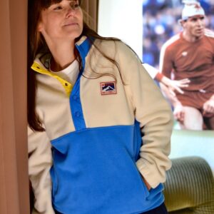 Polar Fleece Sweater - white/blue