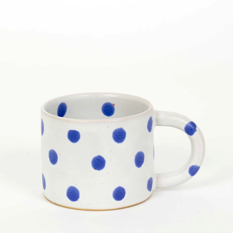 BLOT Kaffeebecher Weiss/Blau