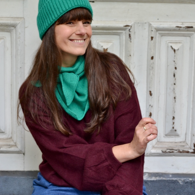 MIKA Mütze vanilla / fresh blue / barbie / emerald green – Bild 6