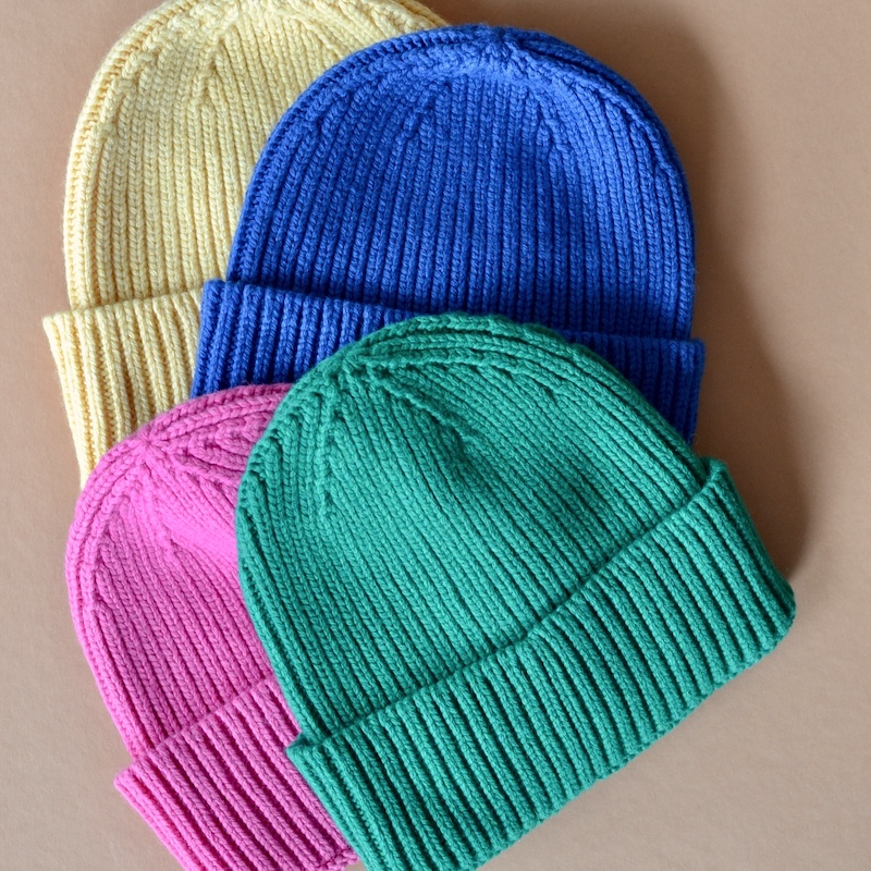 MIKA Mütze vanilla / fresh blue / barbie / emerald green