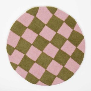 FELT CHESS Sitzpolster pink/greenyellow