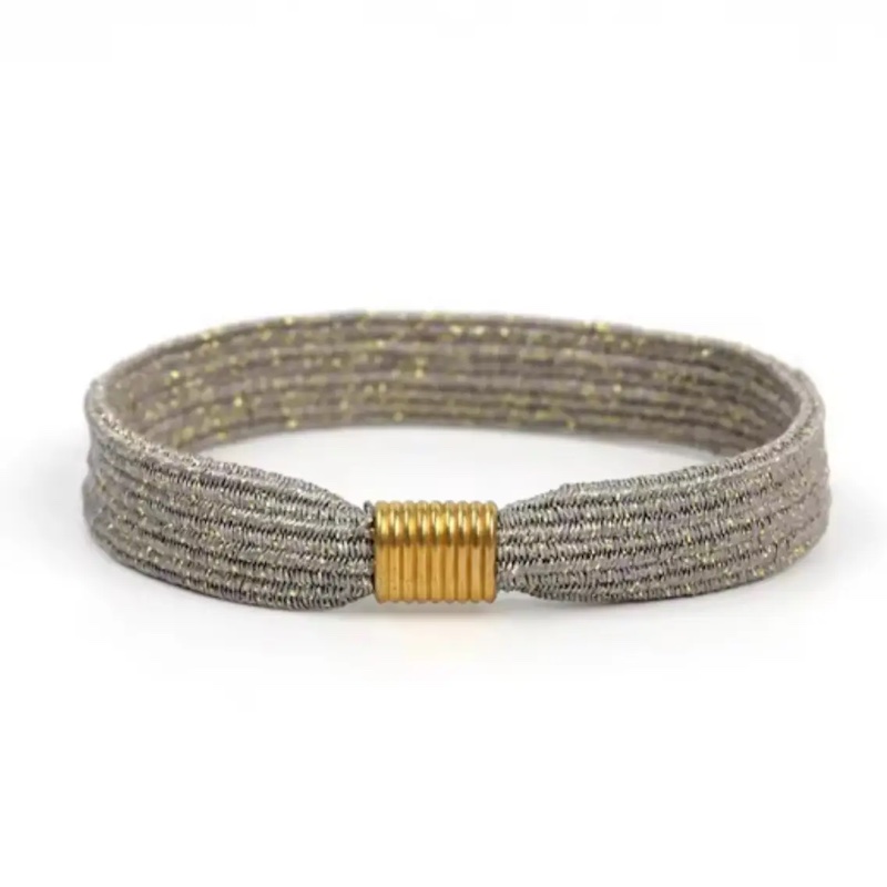 Haargummi mit Metallic, grey