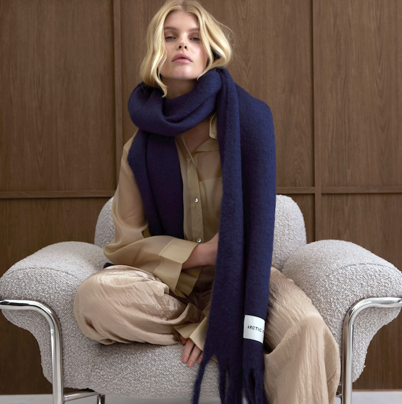 Der Reykjavik-Schal - mitternachtsblau