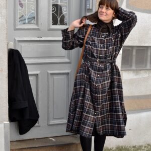 FLORET Karo Hemdkleid