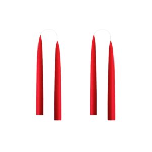 Spitze Stabkerze 20cm, Farbe x-mas red
