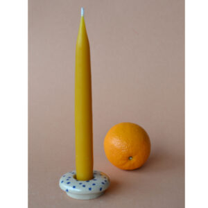 Keramikkerzenhalter #05 blaue Punkte