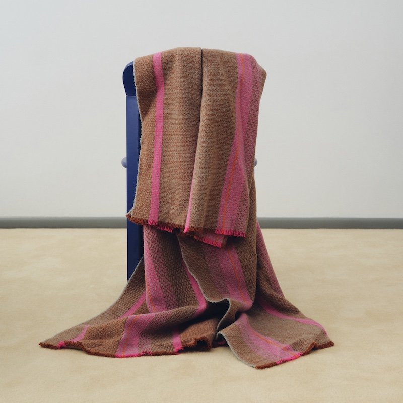 Wolldecke Farbe brown/pink – Rasmussons
