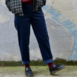 Cordhose MOM Fit, Farbe midnight blue