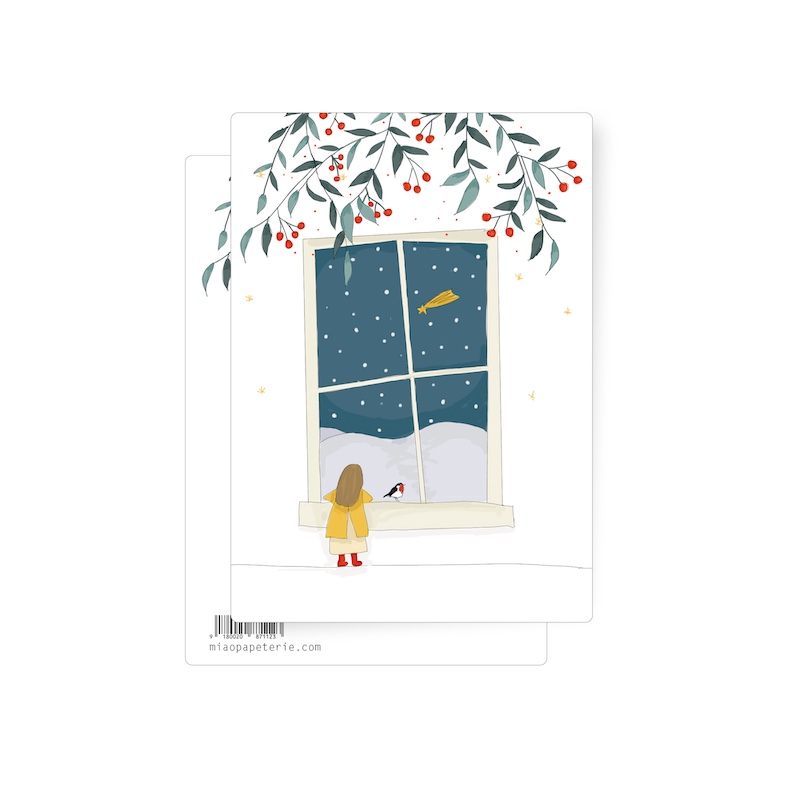 Postkarte Am Fenster - MP