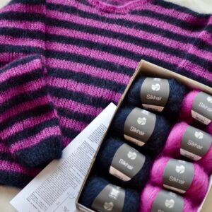 Strickset Ringelpulli, Farben wählbar
