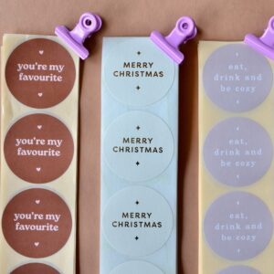 5er Set xmas Sticker, Design wählbar