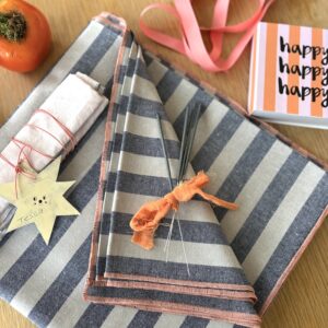 Tischdecke navy/sand/peach