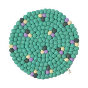 Sitzpolster aus Filz, DOTS, Farbe green