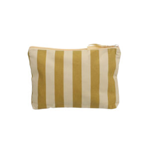 Kosmetiktasche Streifen · Vanille/Seetang