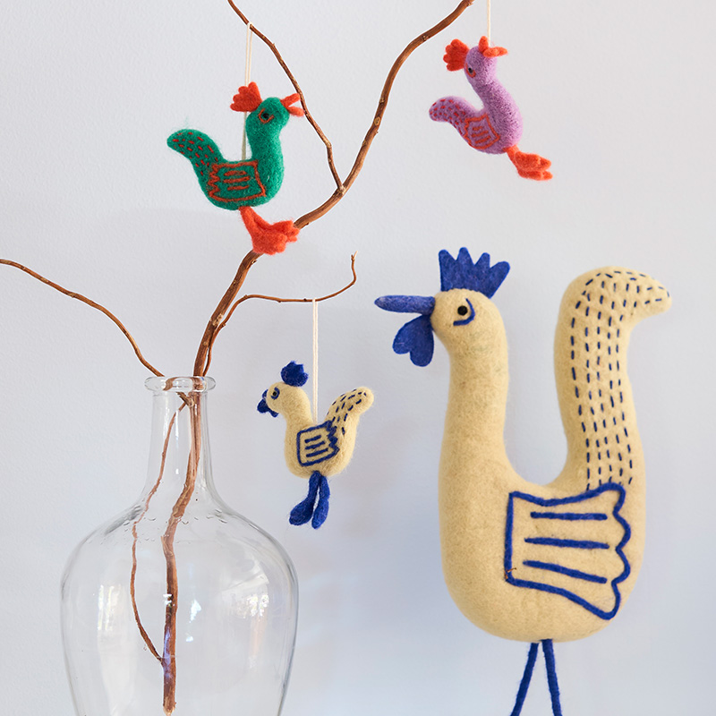 Filzanhänger FUNKY HAHN – Bild 2