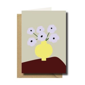 Klappkarte 'lila Blumen'