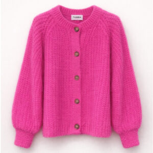 Mohair Strickjacke, Farbe pink