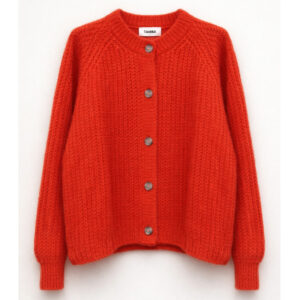 Mohair Strickjacke, Farbe rot