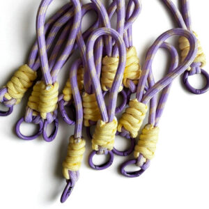 Schlüsselanhänger gelb/lila