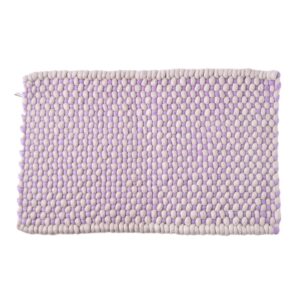 Fussmatte aus Filz, Dots wool grey/lavender