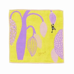 Japanische bestickte Baumwollserviette yellow/lilac