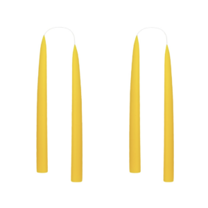 Spitze Stabkerze 20cm, Farbe lemon yellow