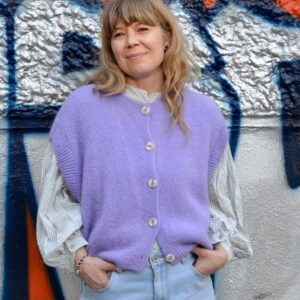 Weit geschnittener Pullunder mit Alpakawolle - Farbe wählbar