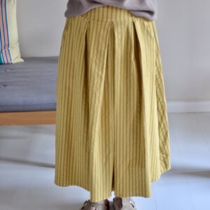 Baumwollrock golden kiwi/kakao