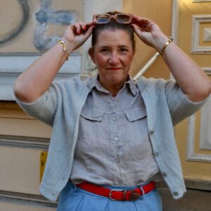 Leichter Cardigan mit Alpakawolle & V-Ausschnitt - Farbe light grey