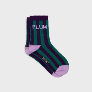 Gestreifte Socken - plum