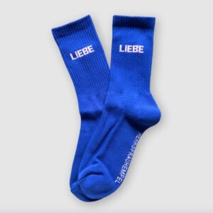 Tennissocken LIEBE blau/rosa