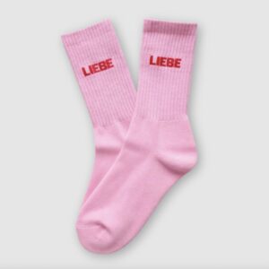 Tennissocken LIEBE rosa/rot
