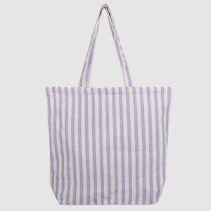Baumwolltasche Natural with stripe · lilac