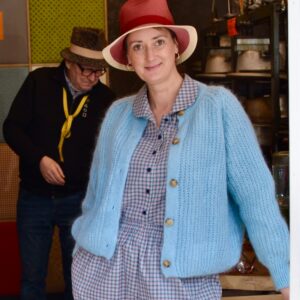 Mohair Strickjacke, Farbe iceblue
