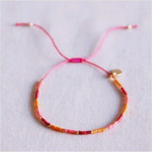 Miyuki Armband mit Farbblockierung — pink/orange