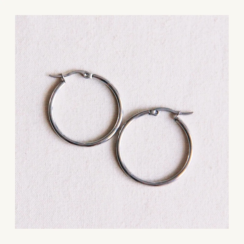 Hoops aus Edelstahl 30mm „Basic“ - silber