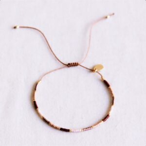 Miyuki Armband mit Farbblockierung — nude shades