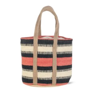 JUTETASCHE,black/coral