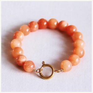 Armband mit großen Perlen - coralorange