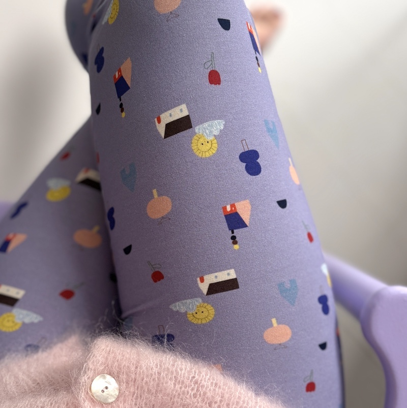 Leggings "summer village" by Ulrike Lea Moormann